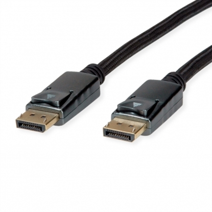 Attēls no ROLINE DisplayPort Cable, v1.4, DP-DP, M/M, black /silver, 3 m