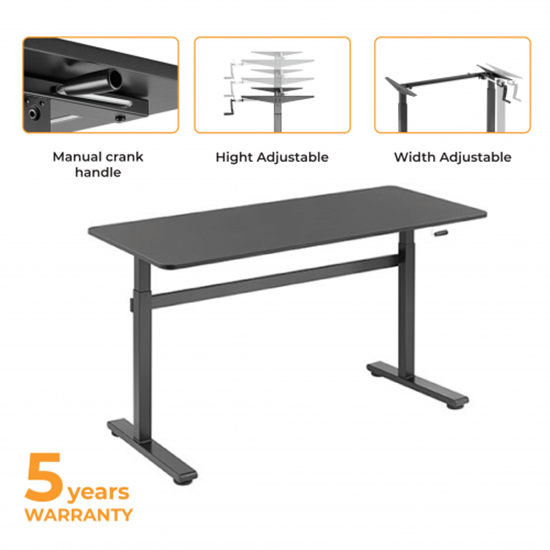 Изображение Adjustable Height Table Up Up Loki Black