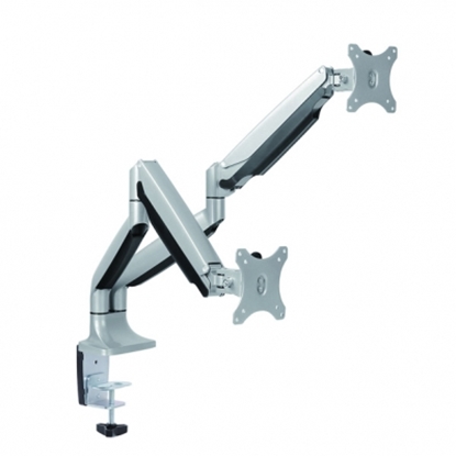 Attēls no VALUE Dual LCD Monitor Arm, Desk Clamp, 6 Joints, height adjustable separately,