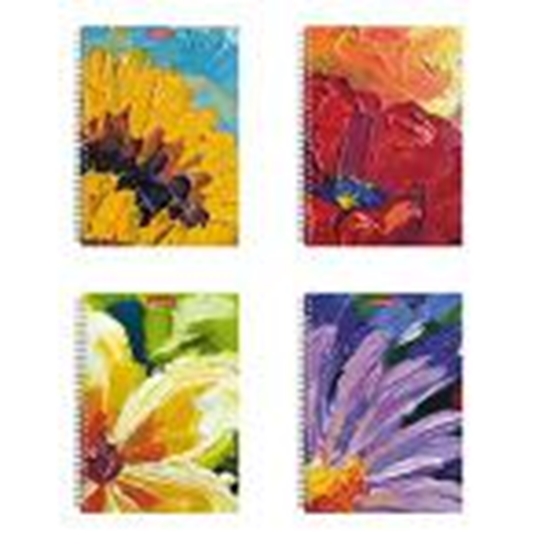 Picture of Klade A5/80 lap. rūtiņu ar spir. PP vāks Flowers ErichKrause