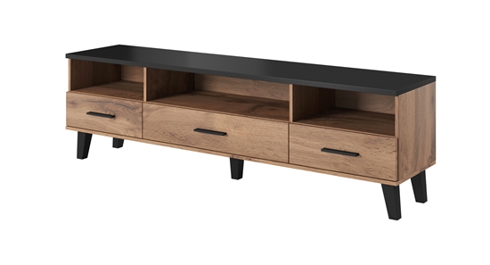 Picture of Cama RTV stand LOTTA 180cm wotan oak + mat black
