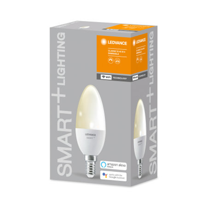 Изображение Ledvance SMART+ WiFi Classic Candle Dimmable Warm White 40 5W 2700K E14 | Ledvance | SMART+ WiFi Candle Dimmable Warm White 40 5W 2700K E14 | E14 | 5 W | Warm White 2700K | Wi-Fi