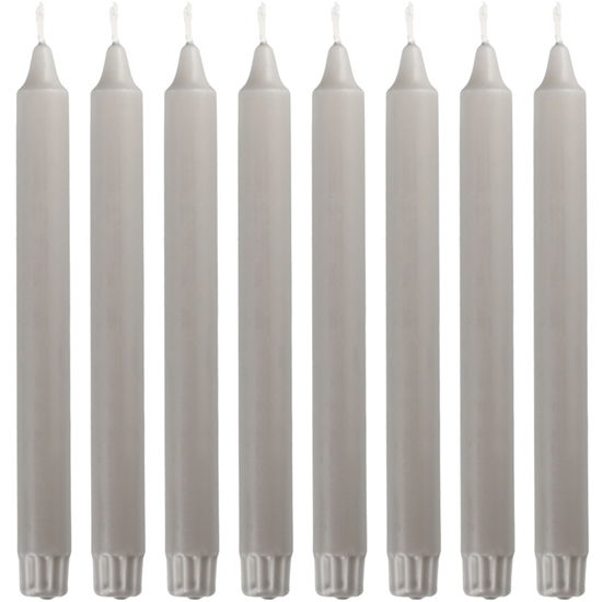 Picture of Galda sveces pelēkas 24cm 8gab.