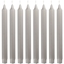 Attēls no Galda sveces pelēkas 24cm 8gab.