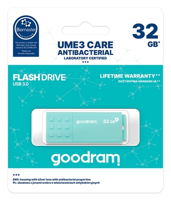 Attēls no Goodram UME3 Care USB 3.0 32GB Turquoise