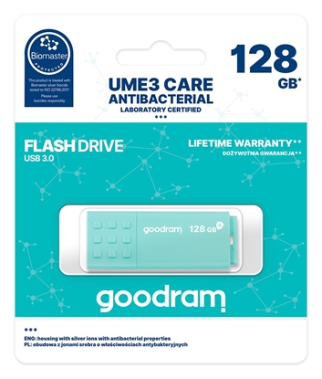 Attēls no Goodram UME3 Care USB 3.0 128GB Turquoise