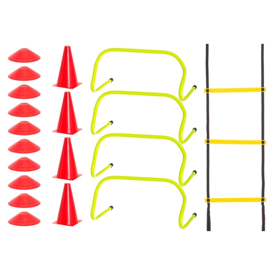 Picture of Sporta inventārs Atom pakāpieni, 14 konusi, 4 šķēršļi