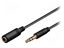 Изображение Cable;Jack 3.5mm 3pin socket,Jack 3.5mm 3pin plug;5m;black