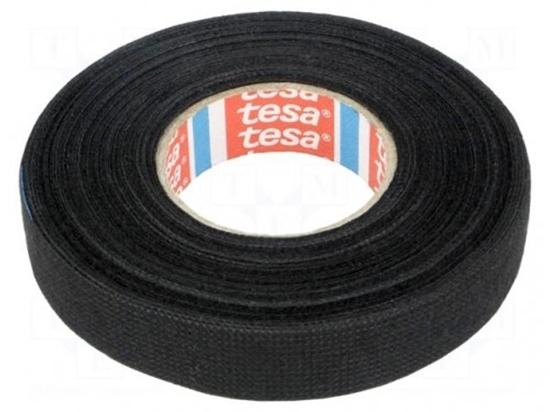 Picture of Fabric tape; PET wool; W: 15mm; L: 15m; black