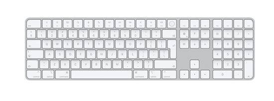 Picture of Apple | Magic Keyboard with Touch ID and Numeric Keypad | Standard | Wireless | SE | Bluetooth