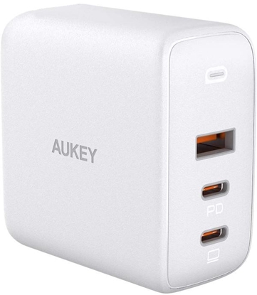 Attēls no PA-B6S White Omnia Mix GaN ładowarka sieciowa 3xUSB (2xUSB C+1xUSB A) 90W