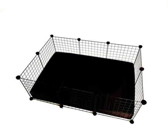 Picture of C&C Modular cage 3x2 110x75 cm guinea pig, hedgehog, black