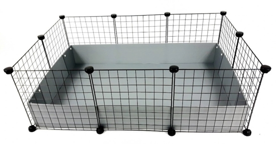 Picture of C&C Modular cage 3x2 110x75 cm guinea pig, hedgehog, silver grey