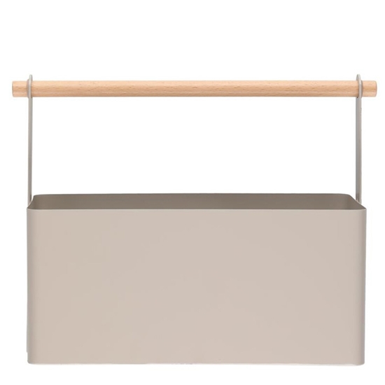 Picture of Grozs uzglabāšanai Maku metāla bēšs L 32x13x24.5cm