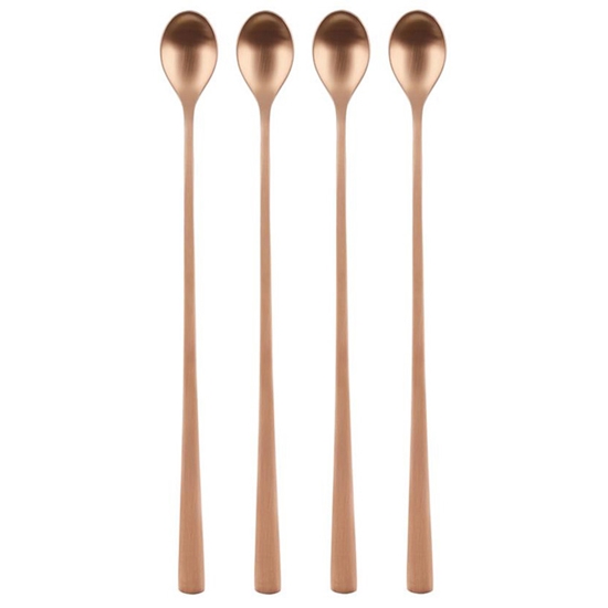 Picture of Karote kokteiļa Maku garā nerūs.tērauda rozā zelta 4gab.