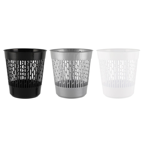 Picture of Papīrgrozs Saima plastmasas 12l melns, balts, pelēks