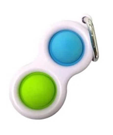 Picture of Mocco Simple Dimple Push Pop Antistress Sensory Toy / Strawberry keychain / Blue-Green