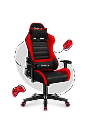 Attēls no Gaming chair for children Huzaro HZ-Ranger 6.0 Red Mesh, black and red