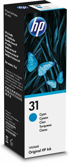 Изображение HP 1VU26AE Cyan Original ink bottle 70 ml No. 31