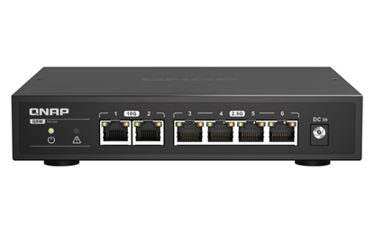 Attēls no QNAP QSW-2104-2T network switch Unmanaged 2.5G Ethernet (100/1000/2500) Black