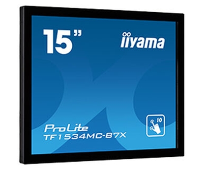 Attēls no iiyama ProLite TF1534MC-B7X computer monitor 38.1 cm (15") 1024 x 768 pixels XGA LED Touchscreen Multi-user Black