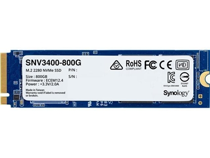 Attēls no Dysk SSD Synology SNV3400 800GB M.2 2280 PCI-E x4 Gen3 NVMe (SNV3400-800G)