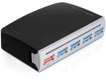 Attēls no Delock 4 port USB 3.0 Hub, 1 port USB power internal  external