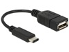 Picture of Delock Adapter cable USB Type-C™ 2.0 male > USB 2.0 type A female 15 cm black