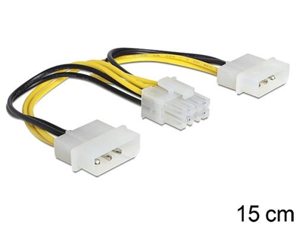 Изображение Delock Cable Power 8 Pin EPS > 2 x 4 Pin molex