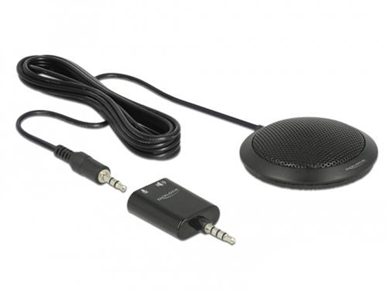 Picture of Delock Condenser Table Microphone omnidirectional for conference with 3.5 mm stereo jack male 3 pin