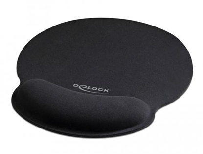 Picture of Delock Ergonomic Mouse pad with Wrist Rest black 252 x 227 mm