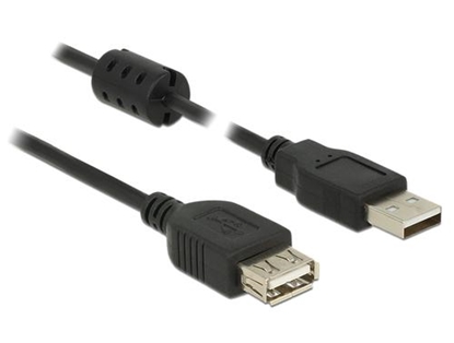 Attēls no Delock Extension cable USB 2.0 Type-A male  USB 2.0 Type-A female 2.0 m black