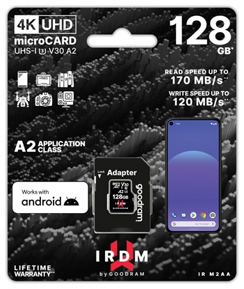 Picture of Goodram IRDM MicroSDXC 128GB + Adapter