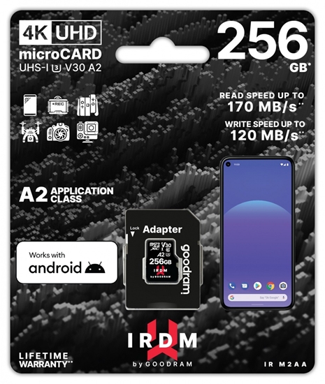 Picture of Goodram IRDM MicroSDXC 256GB + Adapter