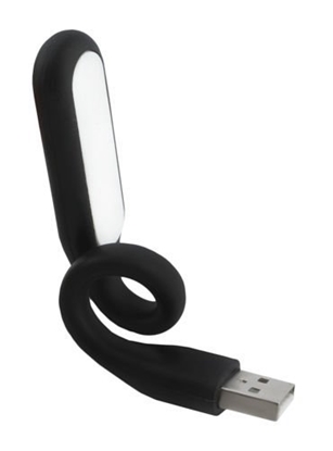 Attēls no RoGer USB Silicone Lamp Flexible LED Light Black