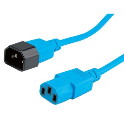Attēls no ROLINE Monitor Power Cable, IEC 320 C14 - C13, blue, 0.8 m