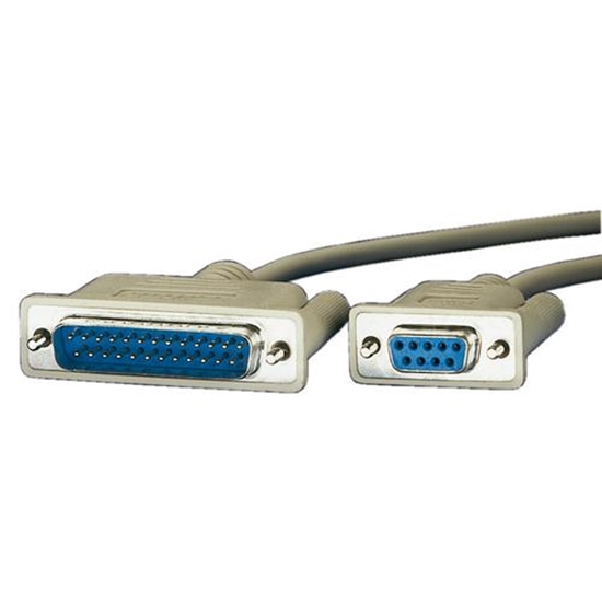 Picture of ROLINE Serial Printer Cable, DB9 F - DB25 M 3 m
