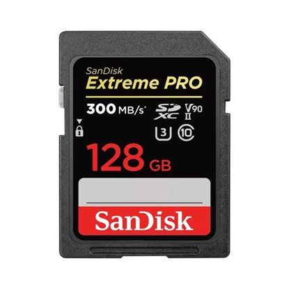 Attēls no SanDisk ExtremePRO SDXC V90 128G 300MB UHS-II  SDSDXDK-128G-GN4IN