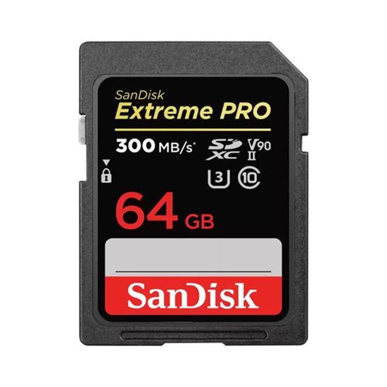 Picture of SanDisk ExtremePRO SDXC V90 64GB 300MB UHS-II  SDSDXDK-064G-GN4IN