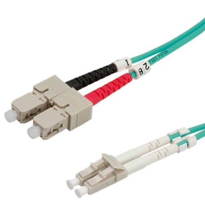 Attēls no VALUE Fibre Optic Jumper Cable, 50/125µm, LC/SC, OM3, turquoise 1 m