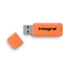 Picture of Integral 16GB USB2.0 DRIVE NEON ORANGE USB flash drive USB Type-A 2.0