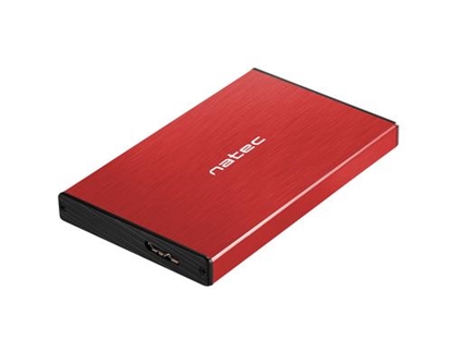 Attēls no NATEC Rhino GO HDD/SSD enclosure Red 2.5"