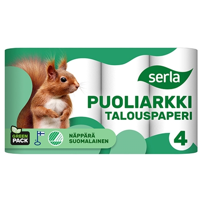 Picture of Papīra dvieļi Serla 2 kārtu 4 ruļļi