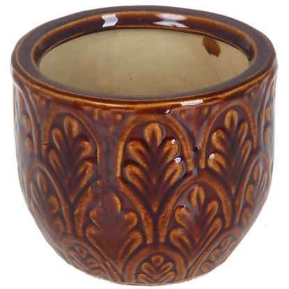 Picture of Puķu pods t.brūns ar vāŗpām d17xh13cm