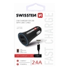 Изображение Swissten Car charger 12 / 24V / 1A + 2.1A + USB-C Data Cable 1m