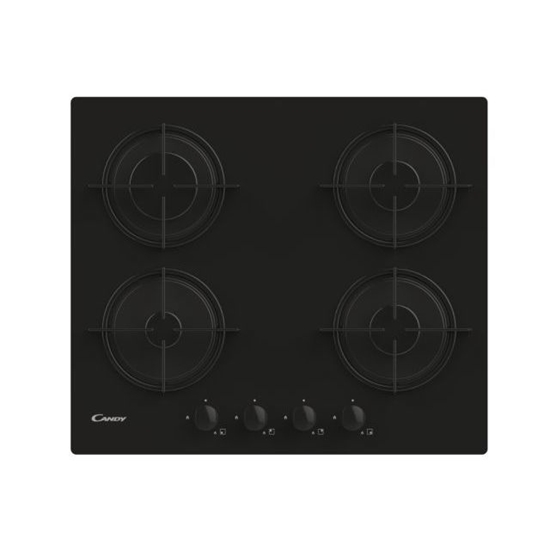 Picture of CANDY Gas Hob CVW6BB, 4 zones, Black,