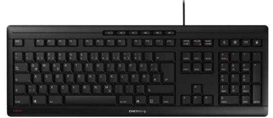 Изображение CHERRY STREAM keyboard USB QWERTZ German Black