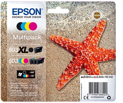 Attēls no Epson Multipack 4-colours 603 XL Black/Std. CMY