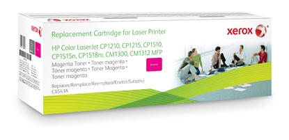 Picture of Xerox Magenta toner cartridge. Equivalent to HP CB543A. Compatible with HP Colour LaserJet CM1312 MFP, Colour LaserJet CM1525, Colour LaserJetCP1515N, Colour LaserJetCP1518N