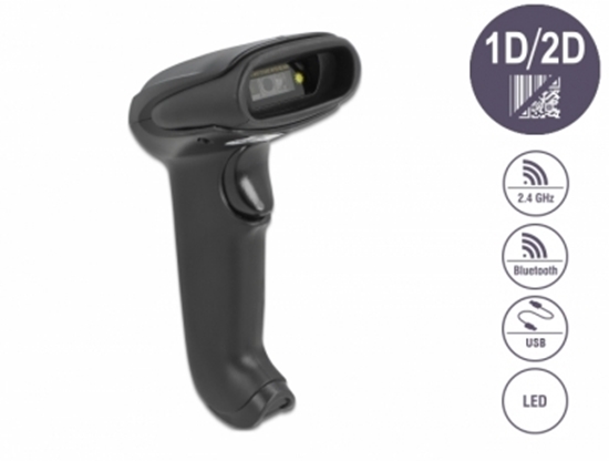 Picture of Delock Barcode Scanner 1D and 2D for 2.4 GHz, Bluetooth or USB